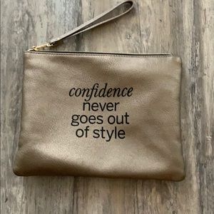 Metallic clutch/makeup bag/pencil case